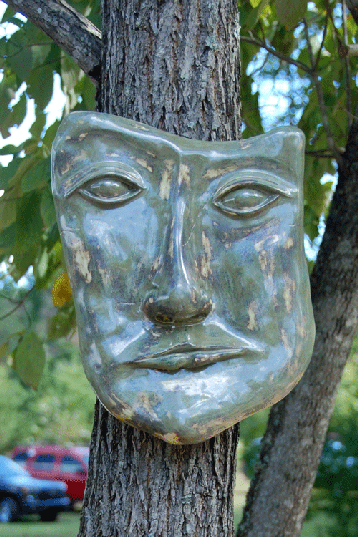 Green Mask - Wall Sculpture